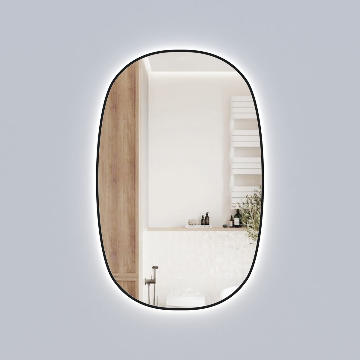 Valmont Vertical 580mm LED Mirror - Matte Black