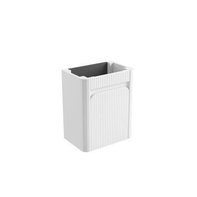 Mini Hartelle Fluted Wall Hung Matte White Cabinet