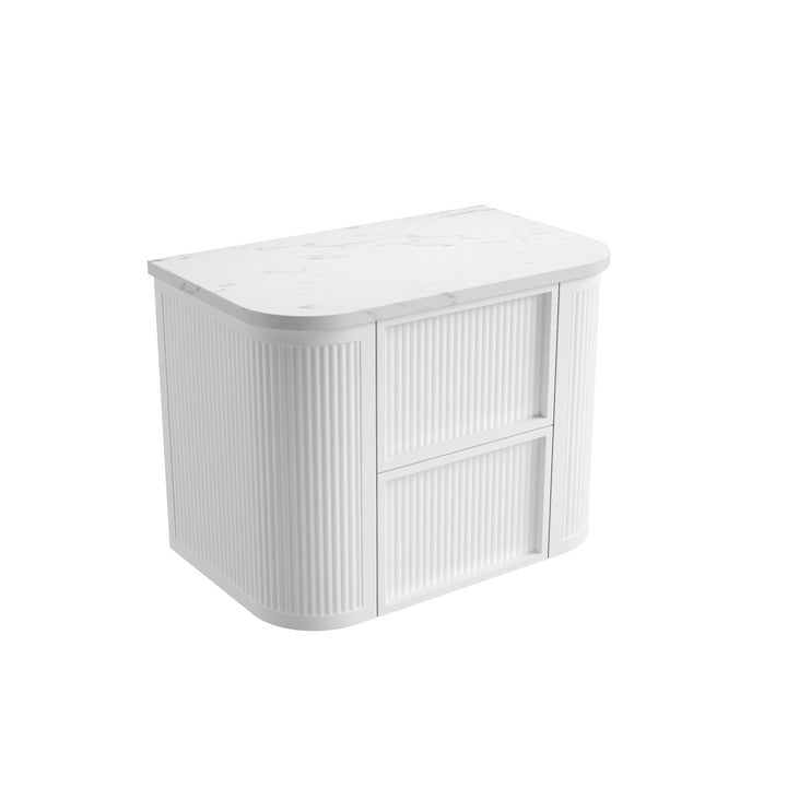 Perla Mark II Wall Hung 900mm - Cato flat stone top