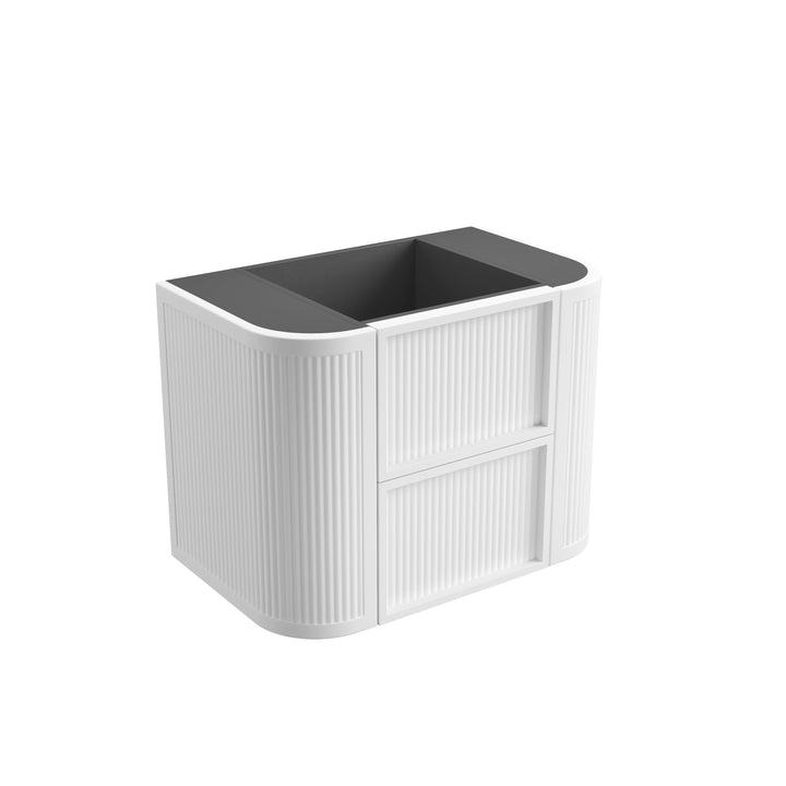 Ramee Fluted Wall Hung Matte White 750mm - product photo