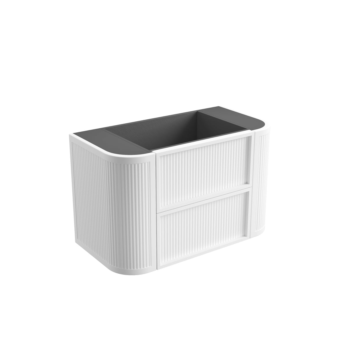 Ramee Fluted Wall Hung Matte White 900mm - product photo