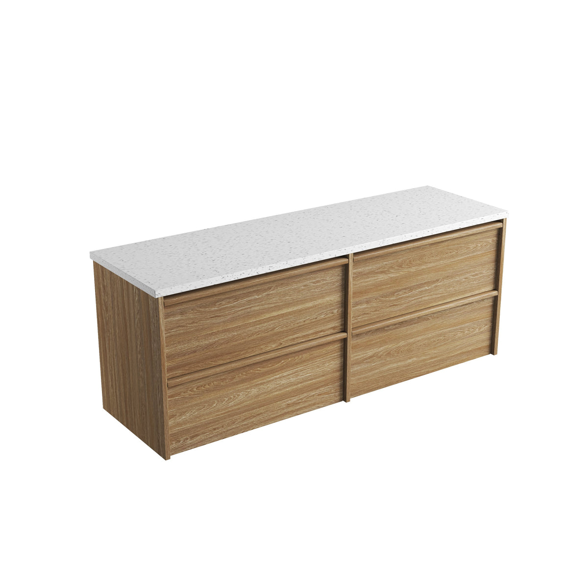 Venetta Framed Wall Hung Harvest Oak 1500mm - Snow