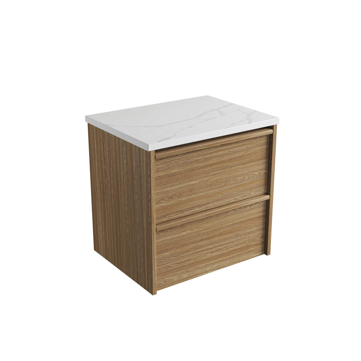 Venetta Framed Wall Hung Harvest Oak 600mm - Palis White