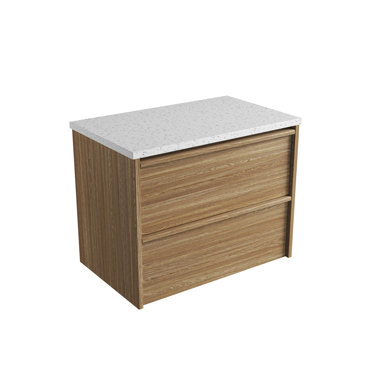 Venetta Framed Wall Hung Harvest Oak 750mm - Snow