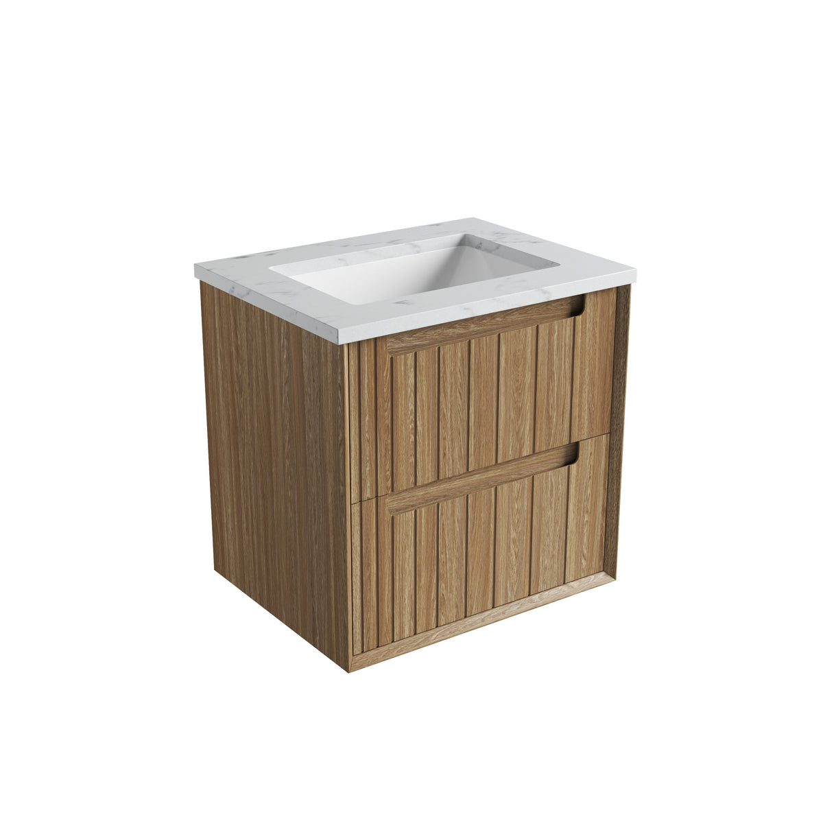 Voulari Framed Wall Hung Harvest Oak 600mm - Cato Undermount