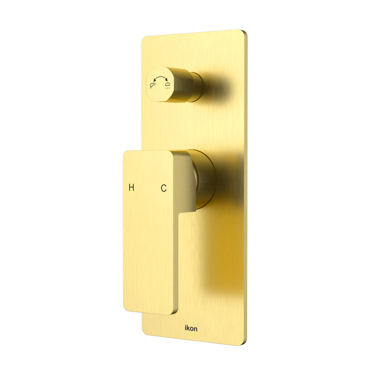 Ceram Wall Mixer Diverter - Brushed Gold