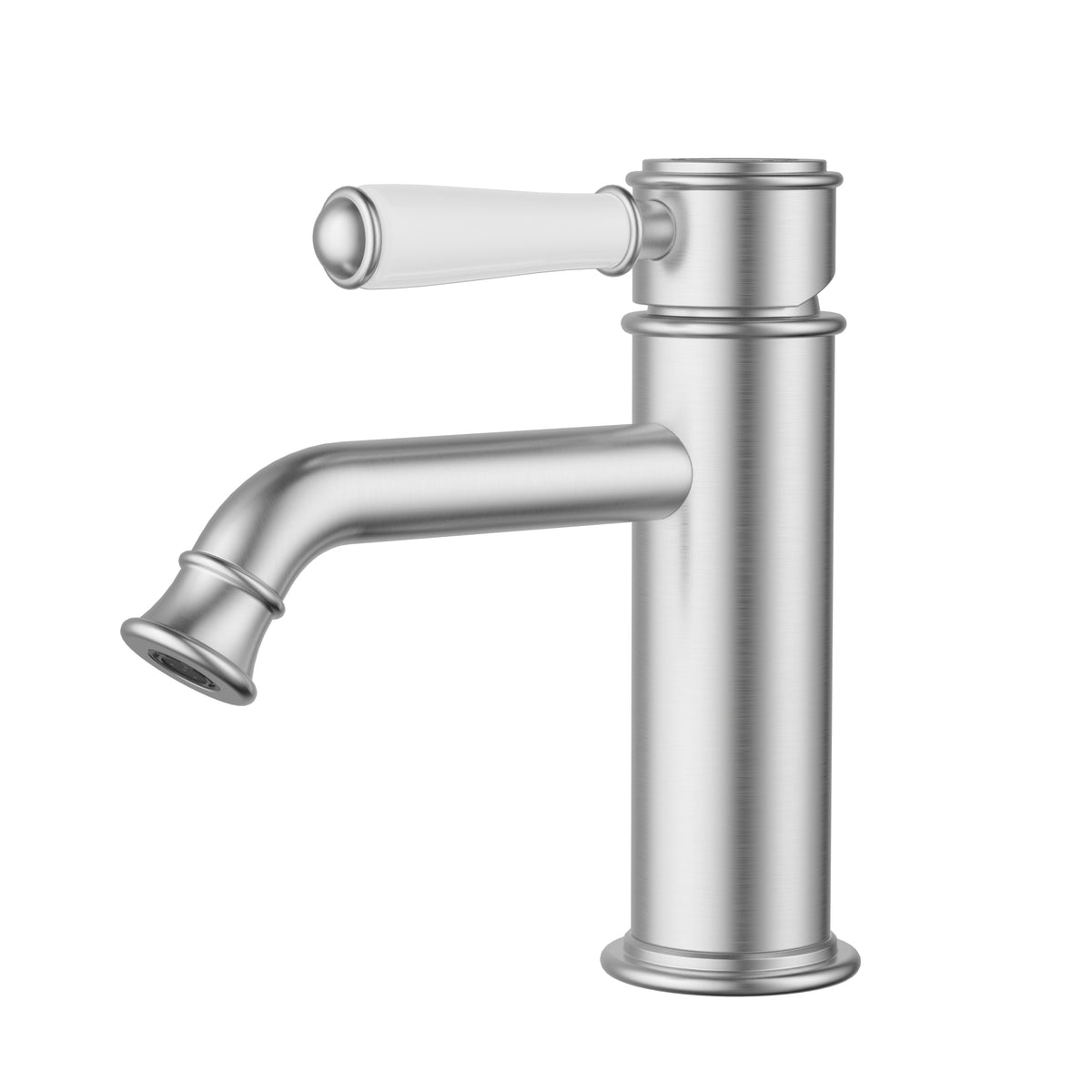 Clasico Basin Mixer / Ceramic Handle - Brushed Nickel