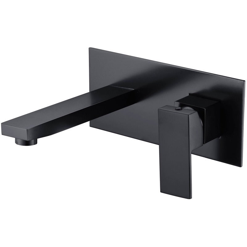 Rosa Wall Basin Mixer Set - Matt Black