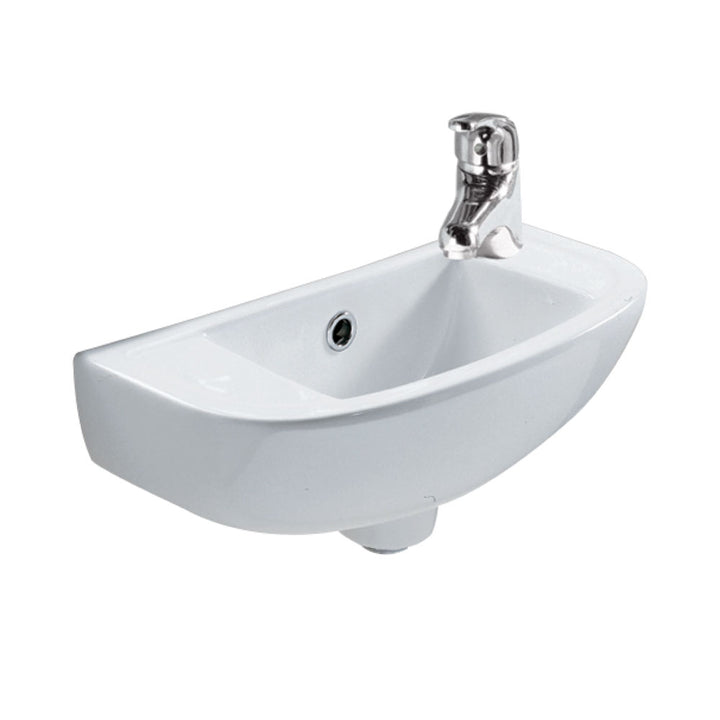 RAK Compact Slim Wall Basin - Gloss White