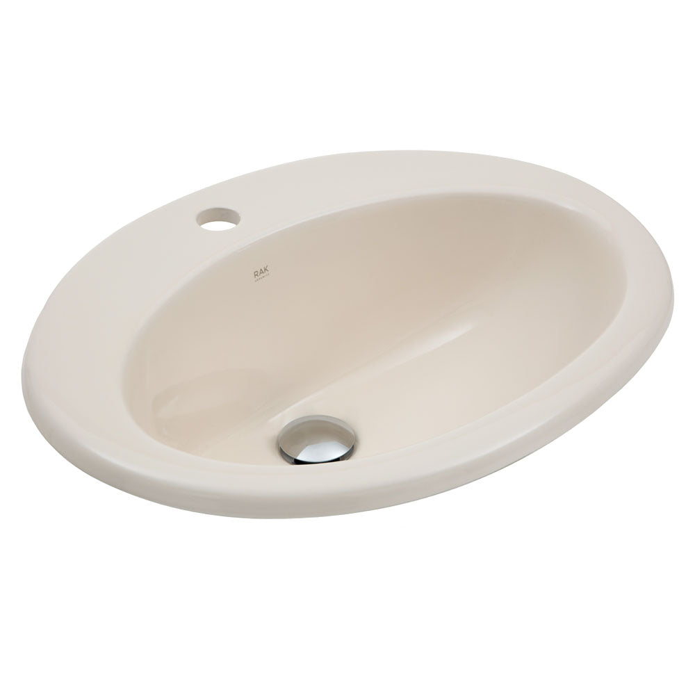 RAK Jessica Fully-Inset Basin - Gloss Ivory