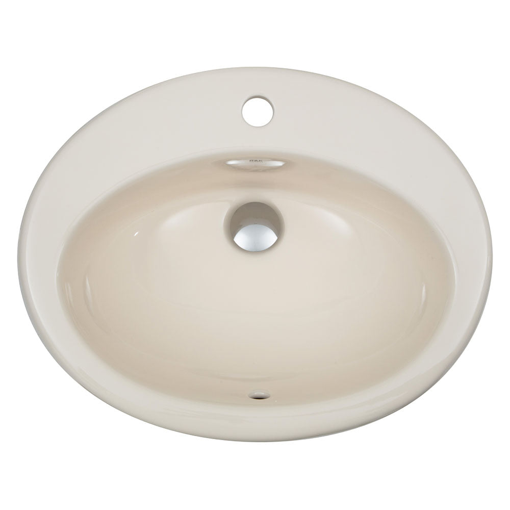 RAK Jessica Fully-Inset Basin - Gloss Ivory