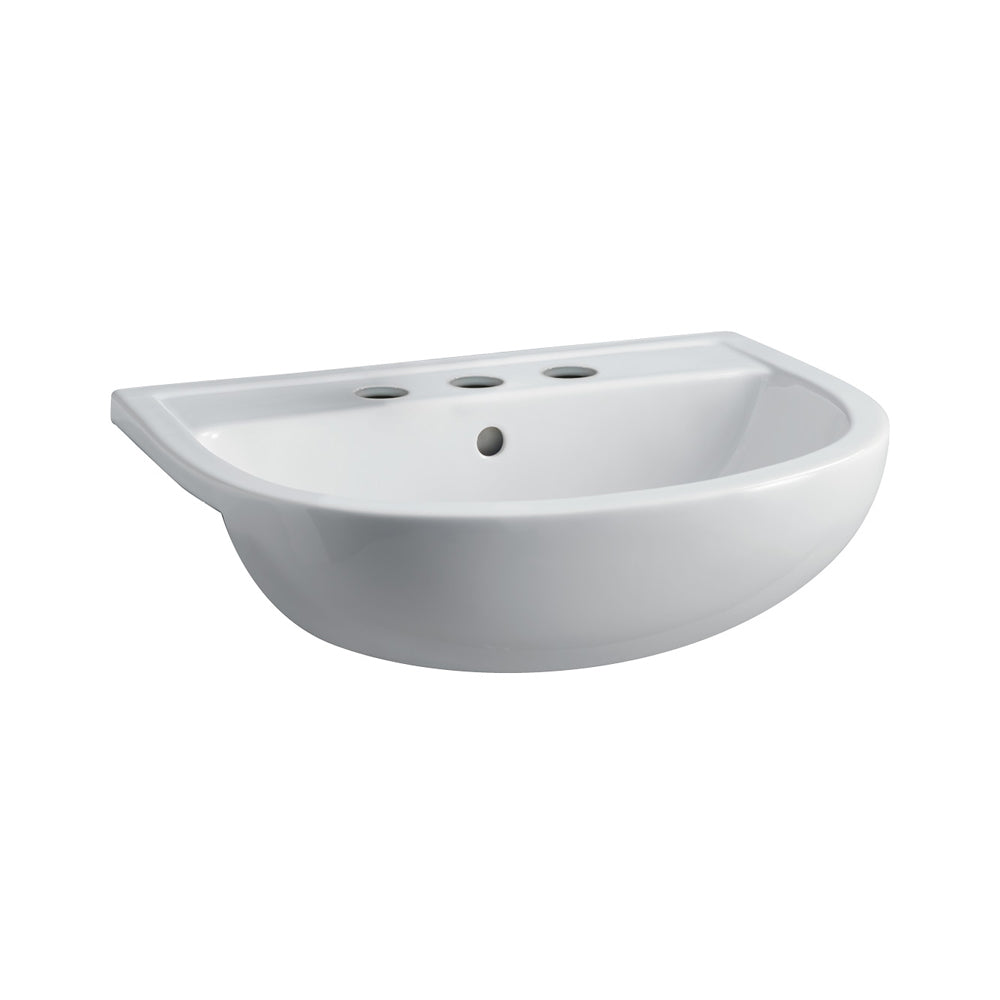 RAK Compact Semi-Recessed Basin - Gloss White