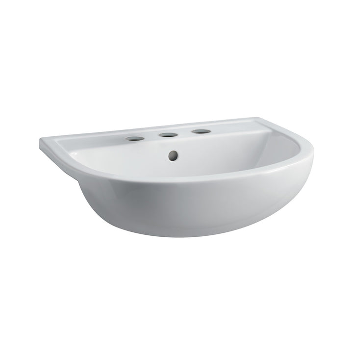 RAK Compact Semi-Recessed Basin - Gloss White