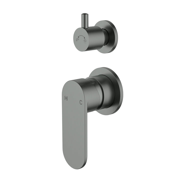 Sora SS Wall Diverter Mixer Trim Kit - Gun Metal