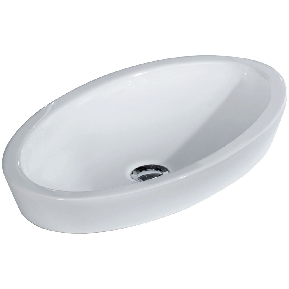 RAK Resort Semi-Inset Basin - Gloss White