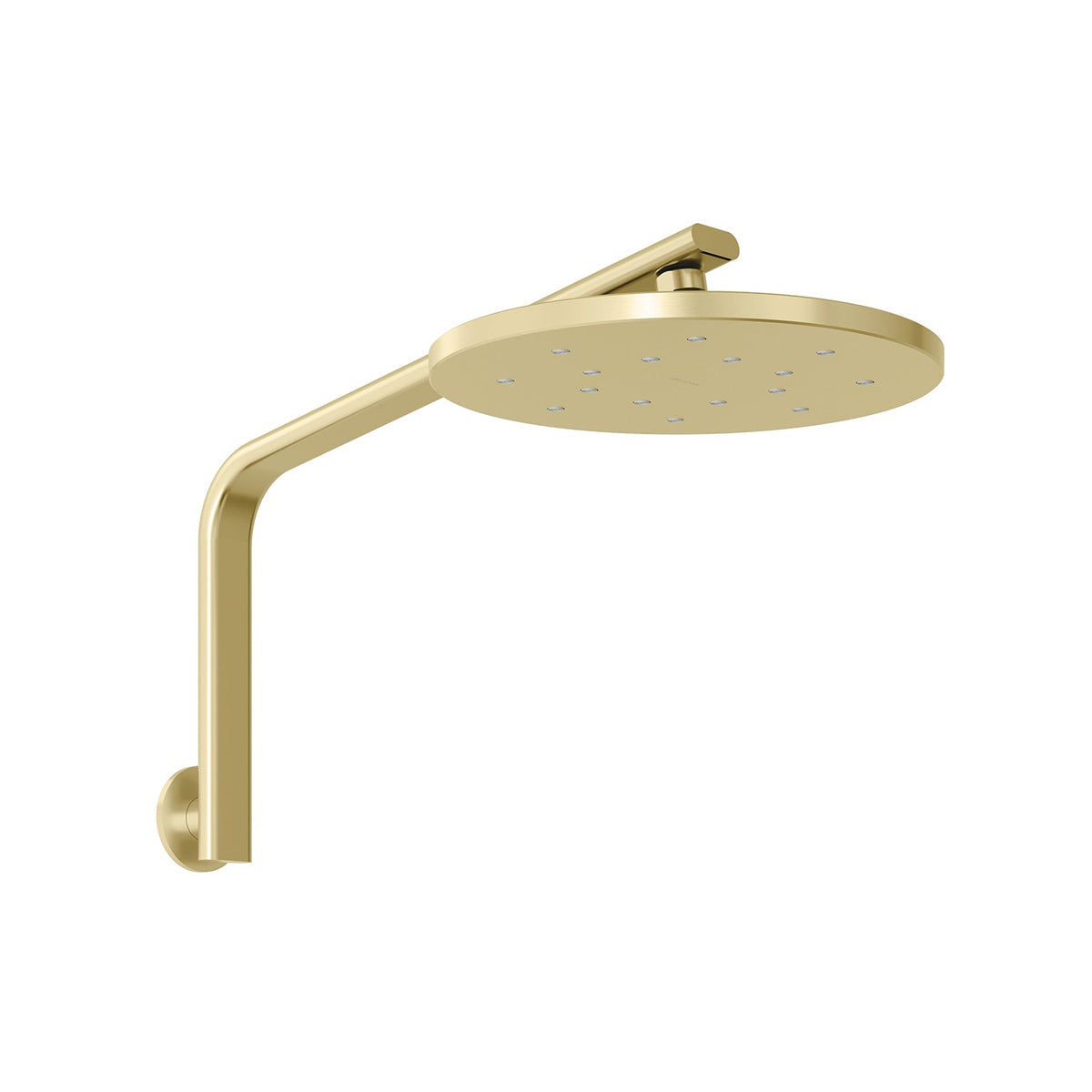 Oxley High-Rise Shower Arm and Rose - Brushed Gold