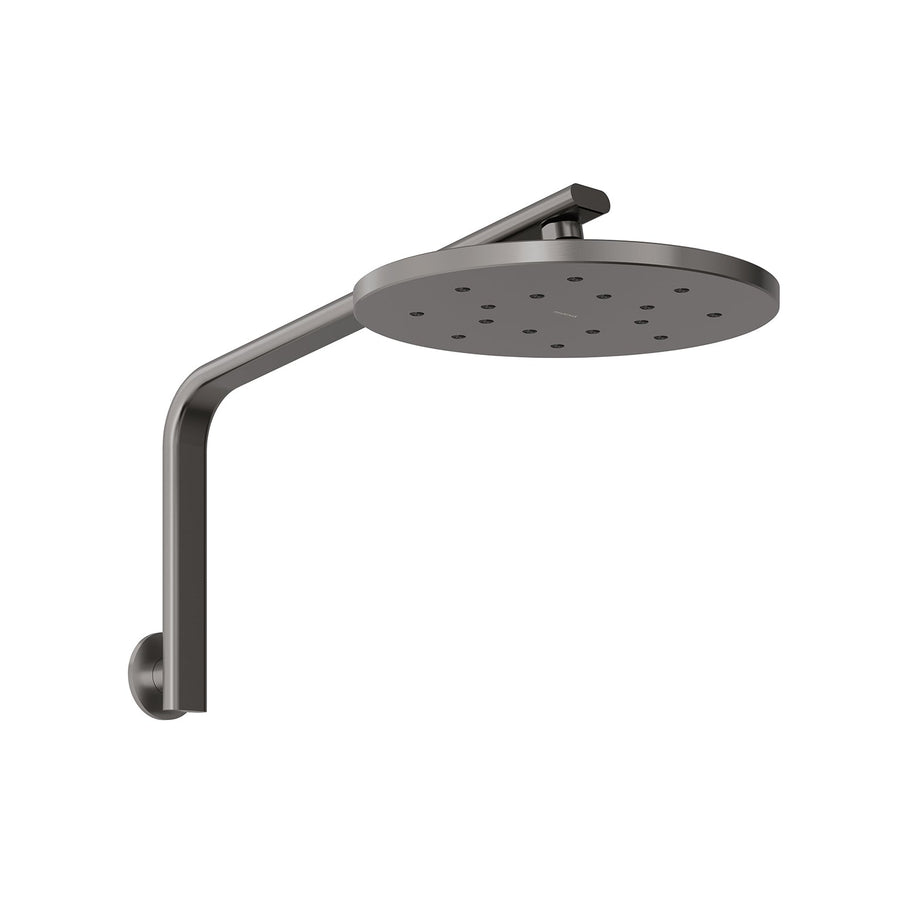 Oxley High-Rise Shower Arm and Rose - Brushed Carbon