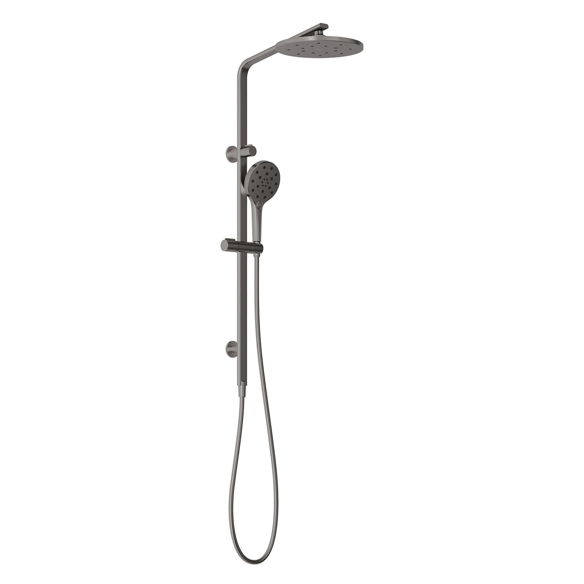 Oxley Twin Shower - Brushed Carbon
