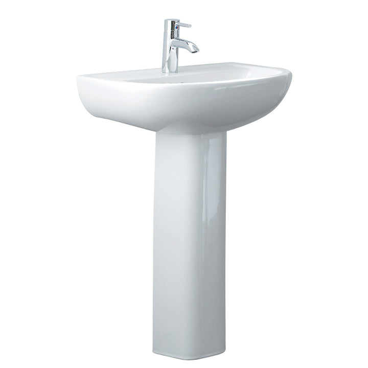 RAK Compact 550 Pedestal Basin - Gloss White