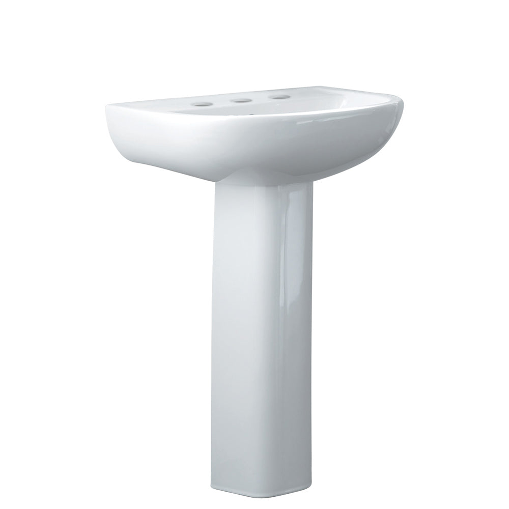 RAK Compact 550 Pedestal Basin - Gloss White
