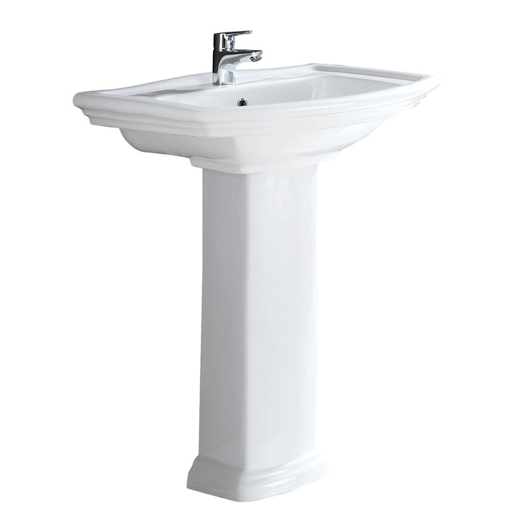 RAK Washington Pedestal Basin - Gloss White
