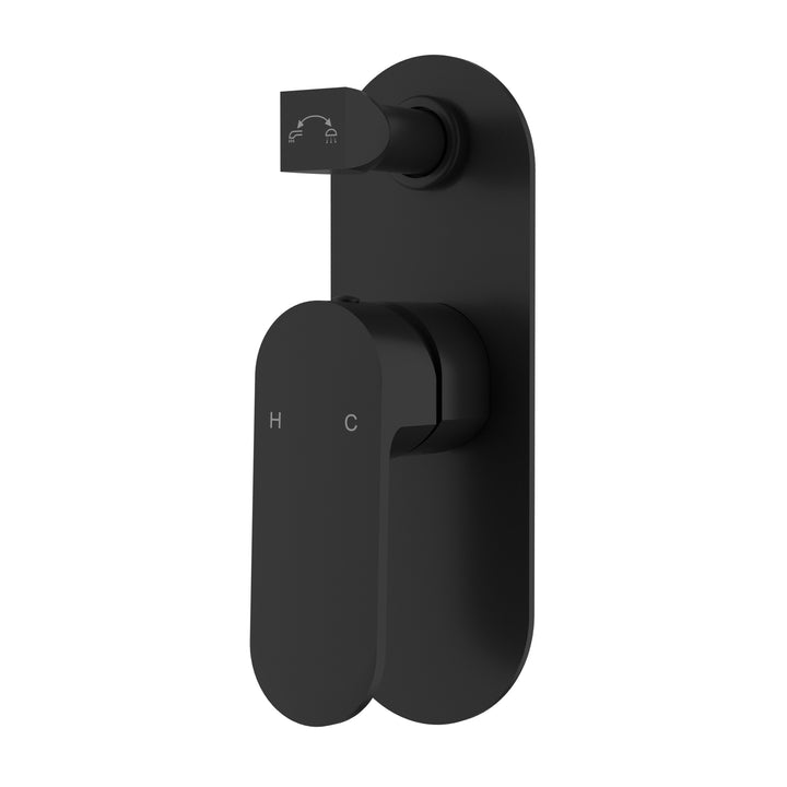 Cora Wall Mixer Diverter - Matt Black