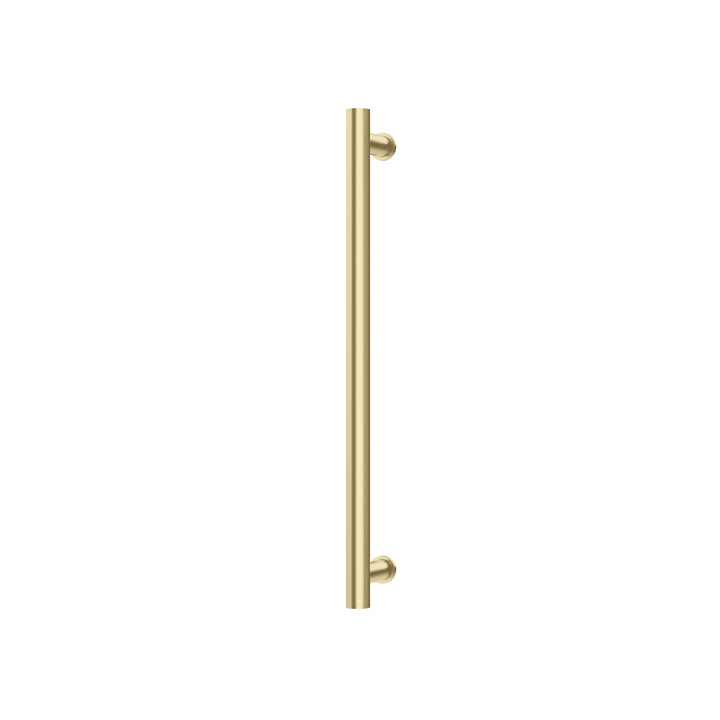 Heated Towel Rail Round 600mm - Brushed Gold