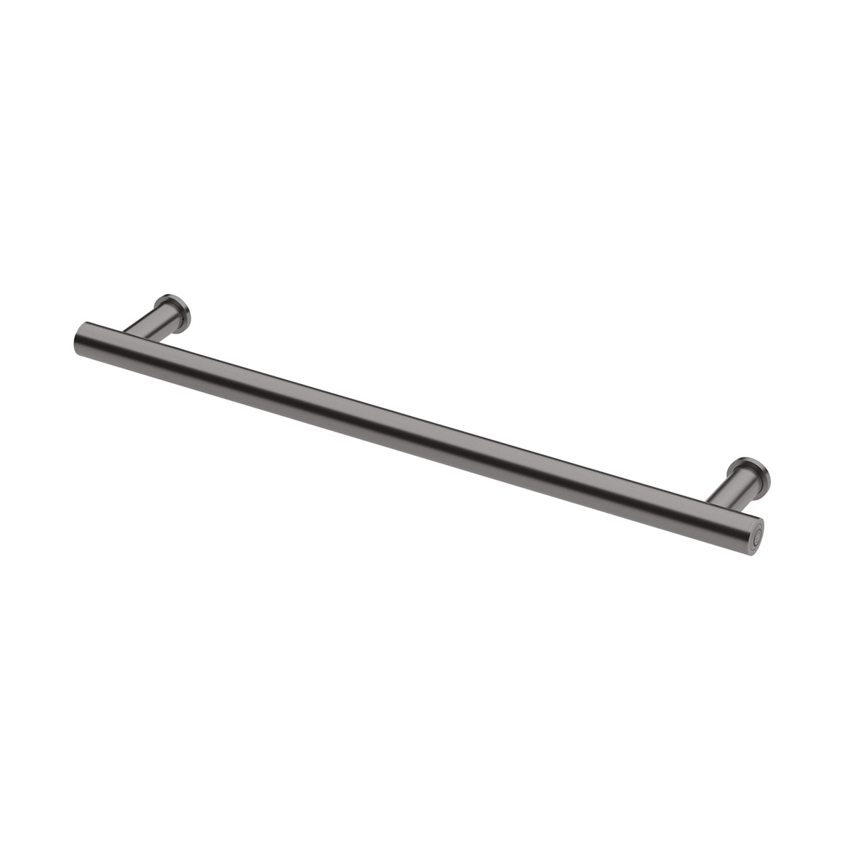 Heated Towel Rail Round 600mm - Brushed Carbon