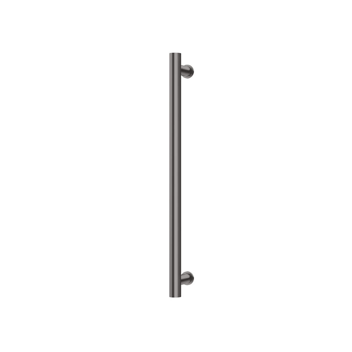Heated Towel Rail Round 600mm - Brushed Carbon