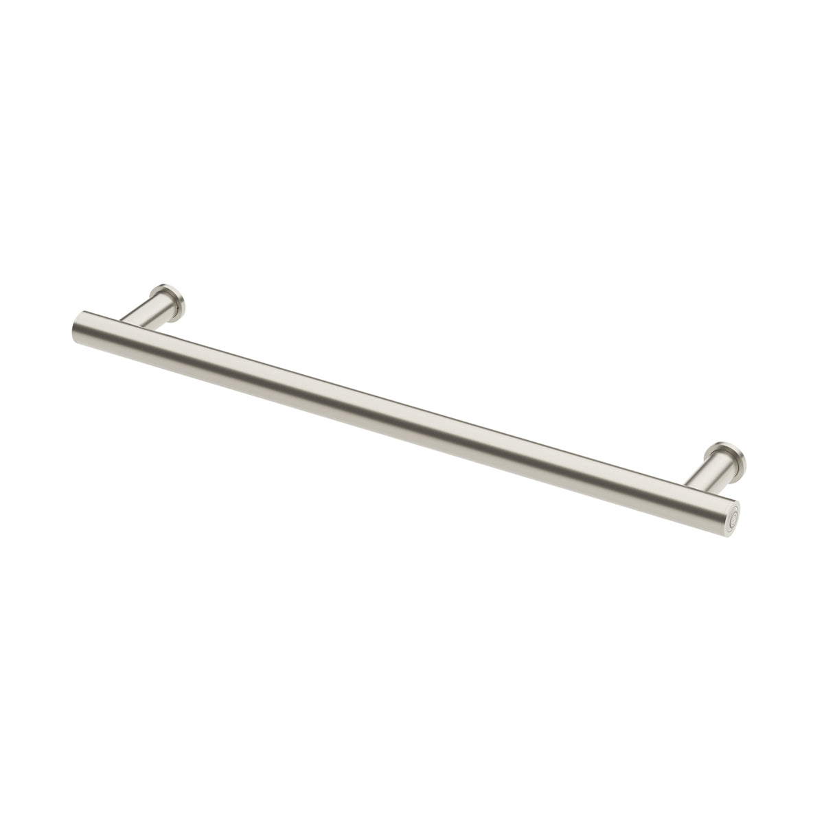 Heated Towel Rail Round 600mm - Brushed Nickel