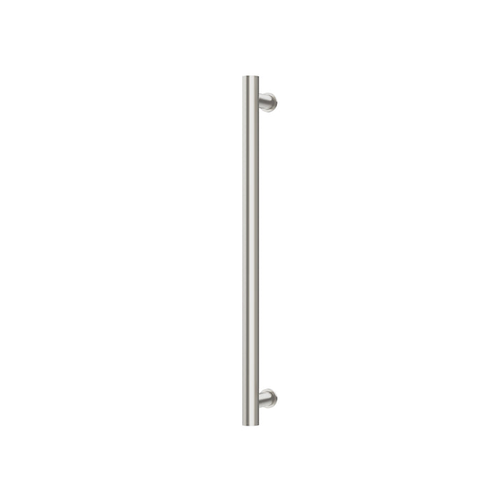 Heated Towel Rail Round 600mm - Brushed Nickel