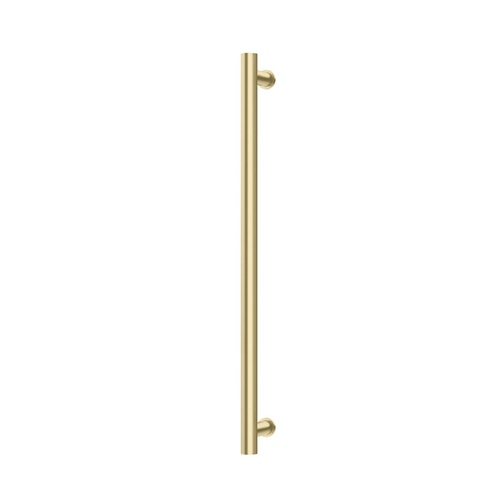 Heated Towel Rail Round 800mm - Brushed Gold
