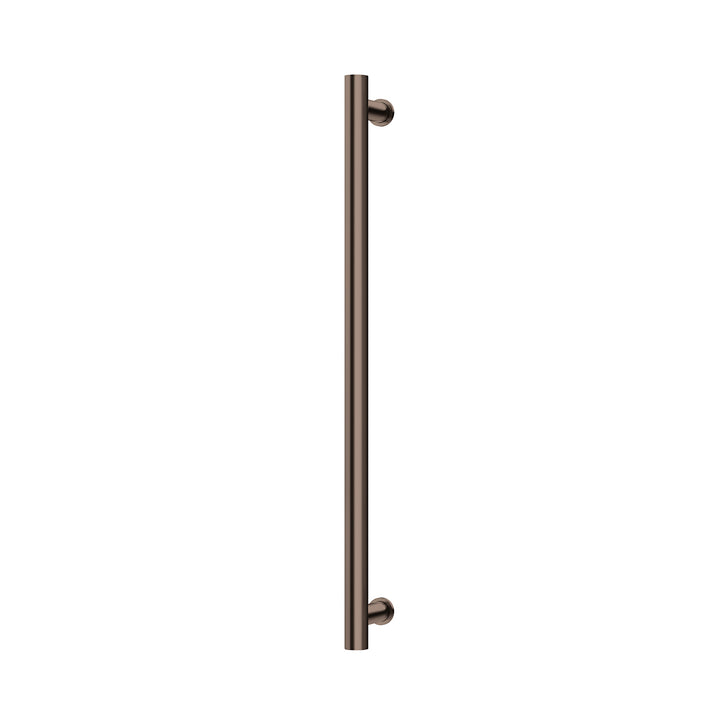 Heated Towel Rail Round 800mm - Brushed Bronze