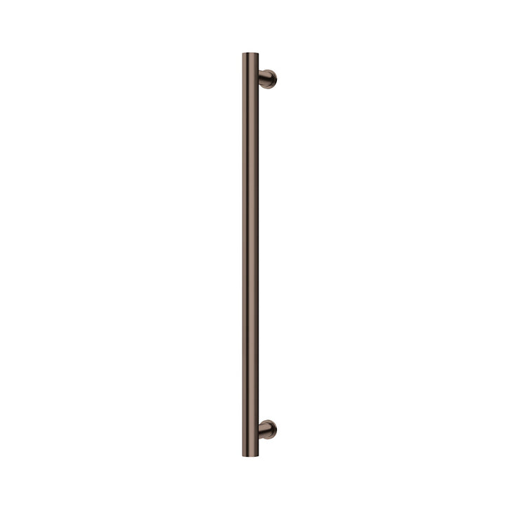 Heated Towel Rail Round 800mm - Brushed Bronze