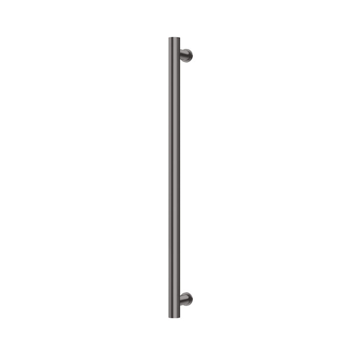 Heated Towel Rail Round 800mm - Brushed Carbon