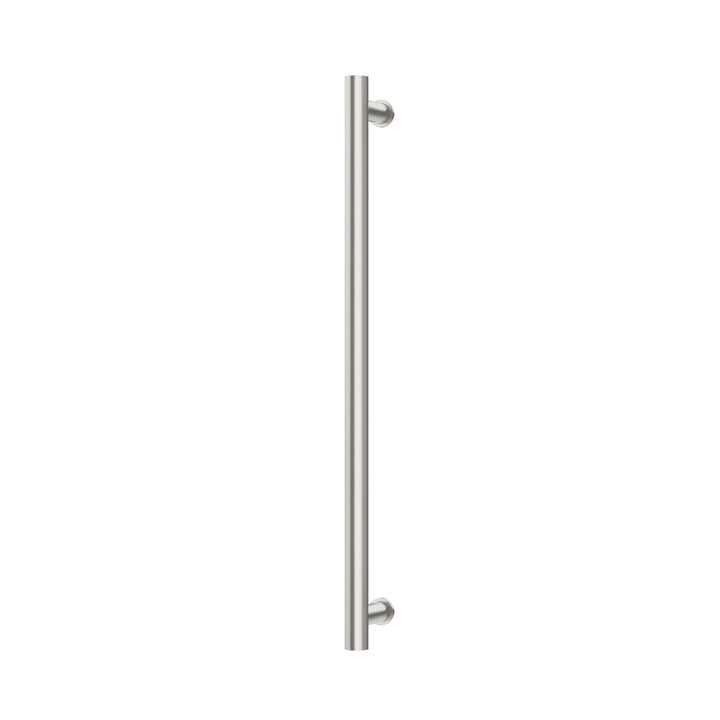 Heated Towel Rail Round 800mm - Brushed Nickel