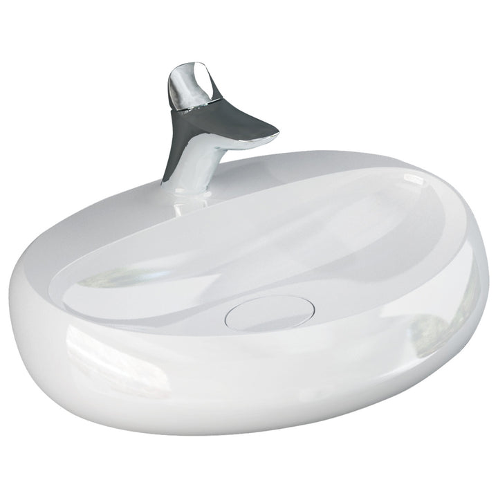 RAK Cloud 650 Wall Basin - Alpine Gloss White