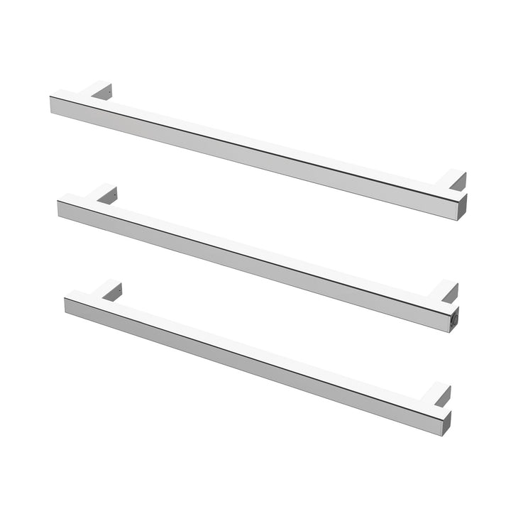 Heated Triple Towel Rail Square 600mm