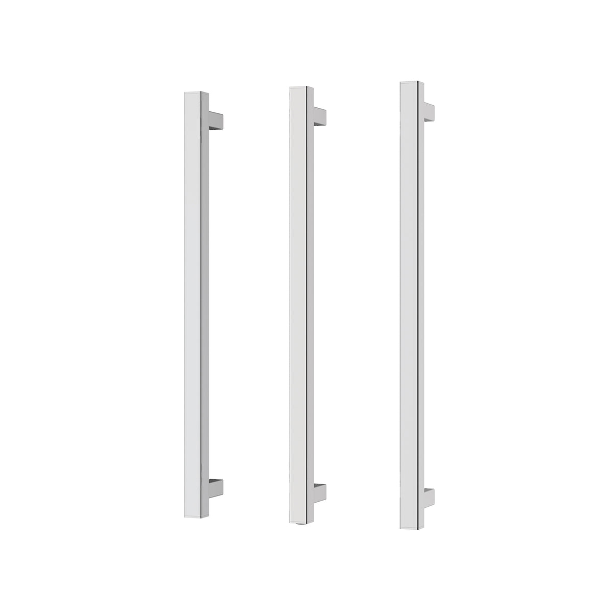 Heated Triple Towel Rail Square 600mm - Chrome