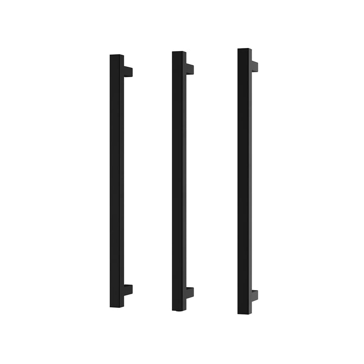 Heated Triple Towel Rail Square 600mm - Matte Black