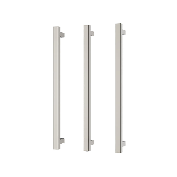 Heated Triple Towel Rail Square 600mm - Brushed Nickel