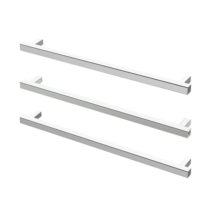 Heated Triple Towel Rail Square 800mm