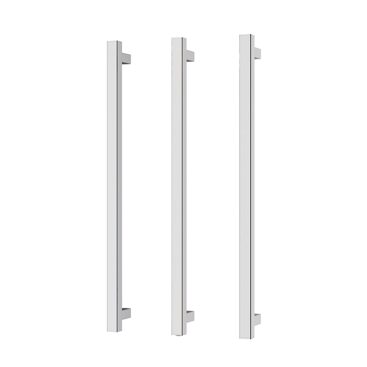 Heated Triple Towel Rail Square 800mm - Chrome