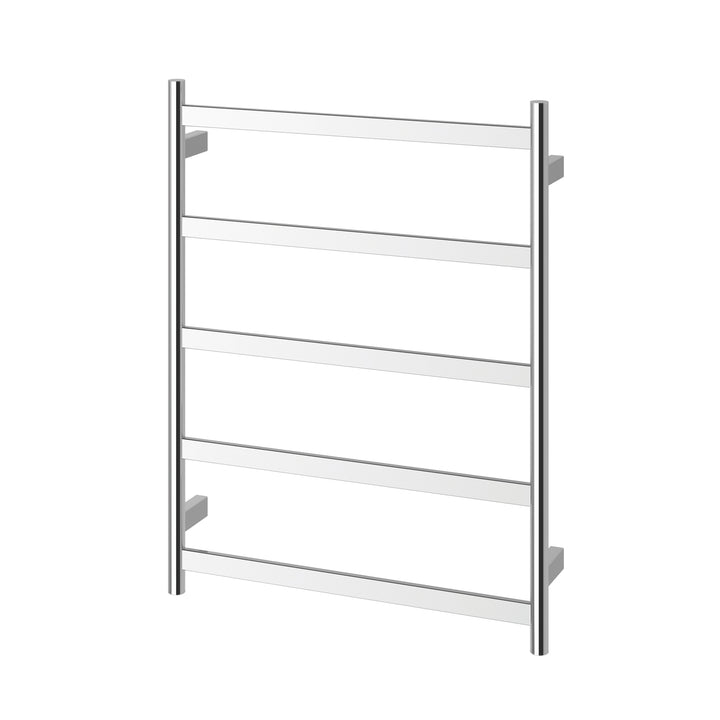 Five Flat Bar Heated Towel Ladder 550mm x 740mm - Chrome