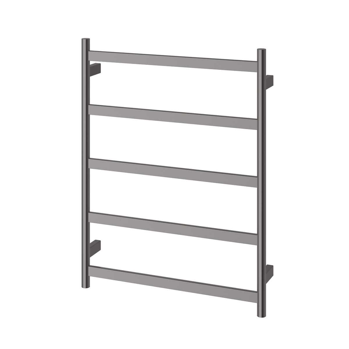 Five Flat Bar Heated Towel Ladder 550mm x 740mm - Brushed Carbon