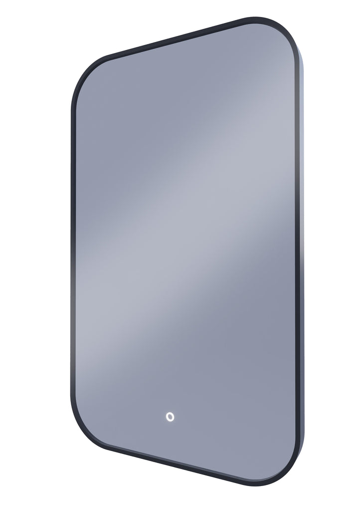 Framed I Series Soft Rectangle LED Mirror Manhattan Black