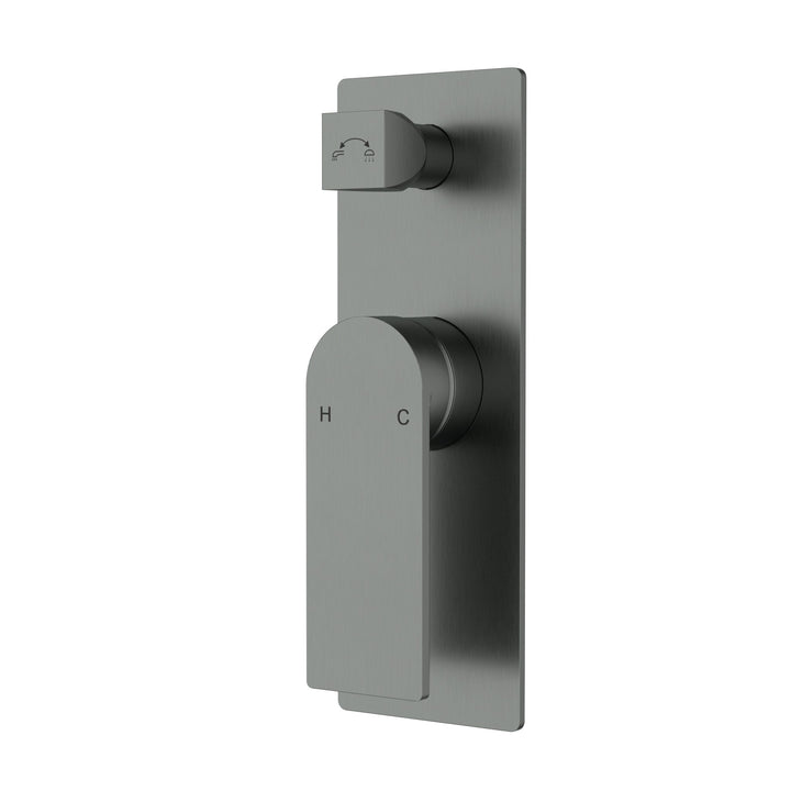 Ruki Wall Mixer Diverter - Gun Metal