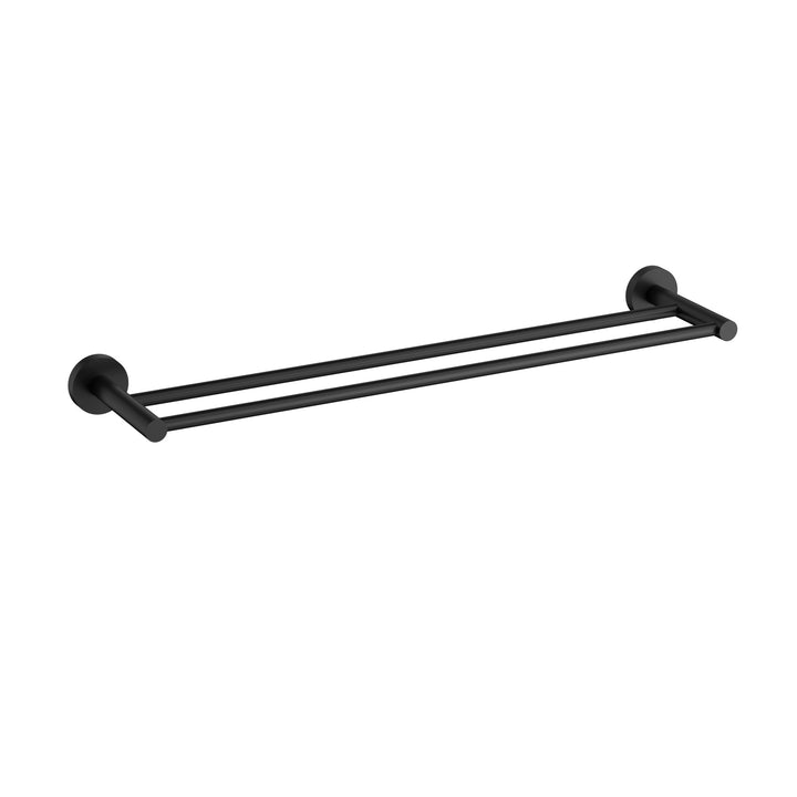 Otus Slimline Towel Rail Double 600mm - Matt Black