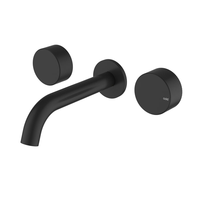 Hali 1/4 Turn C/D Wall Basin Set - Matt Black