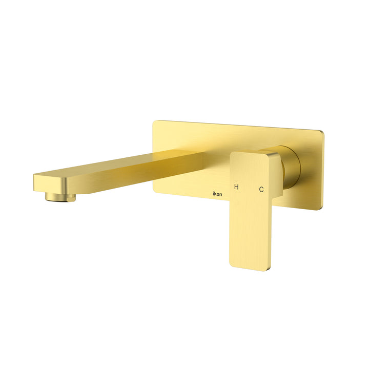 Ceram Wall Basin Mixer - Brushed Gold